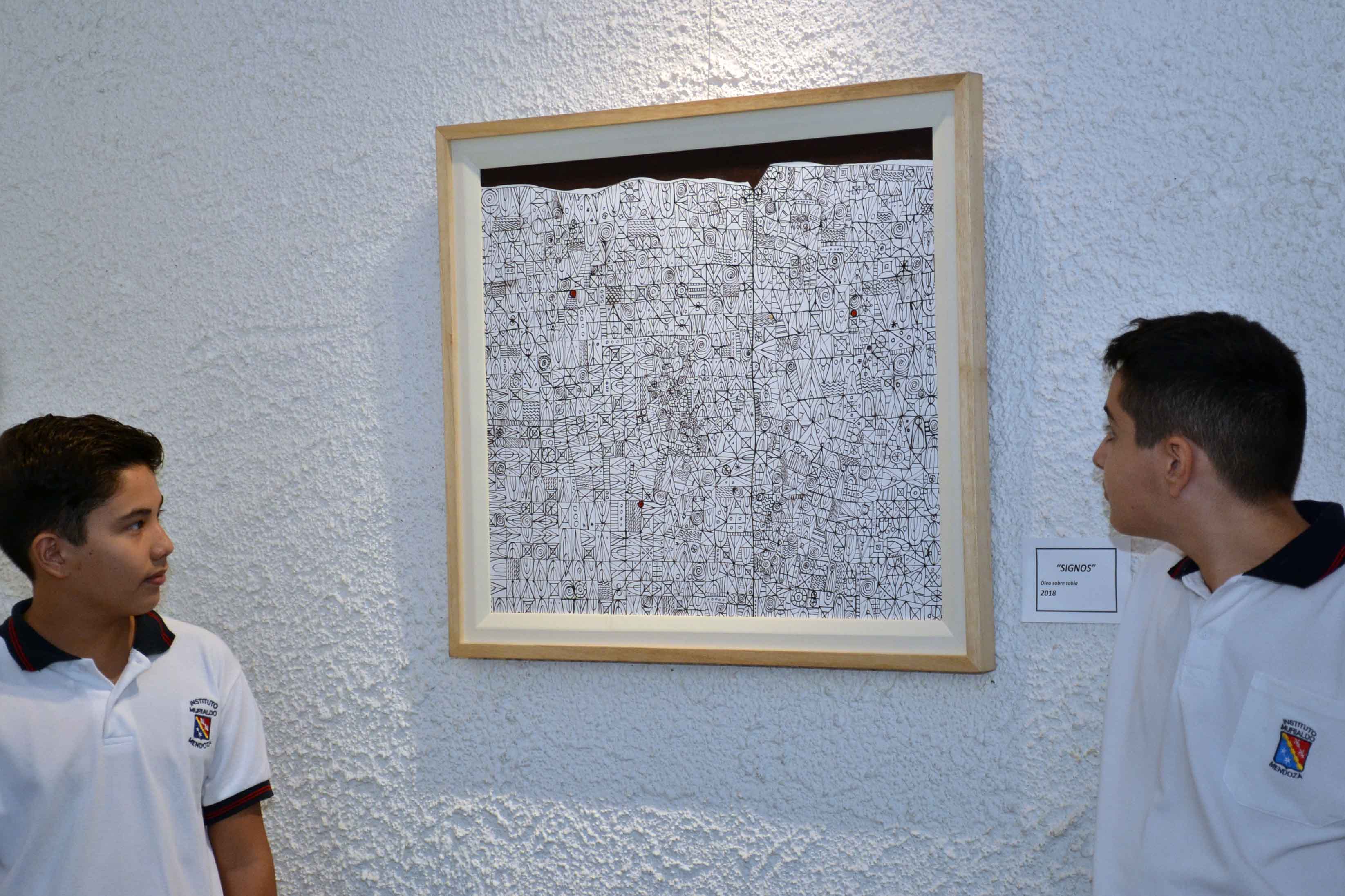 Alumnos de Murialdo visitan muestra del artista Carlos Ercoli 10