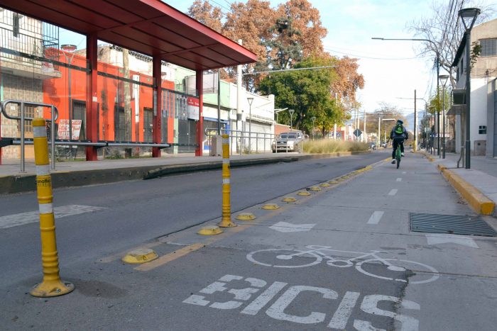 Ciclovía carril Godoy Cruz, de Costanera a Sarmiento (2)