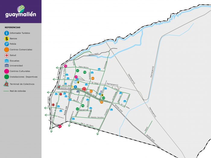 Ciclovías de Guaymallén (plano)