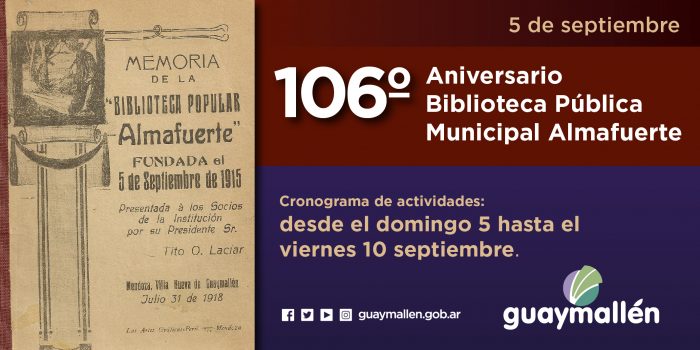 106 aniversario Biblioteca Almafuerte (placa)