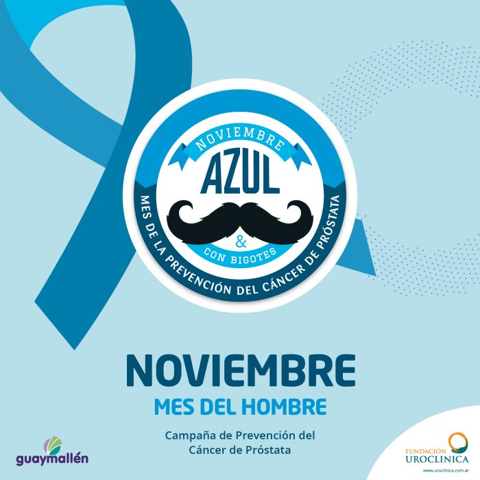 Noviembre Azul & con Bigotes (placa)