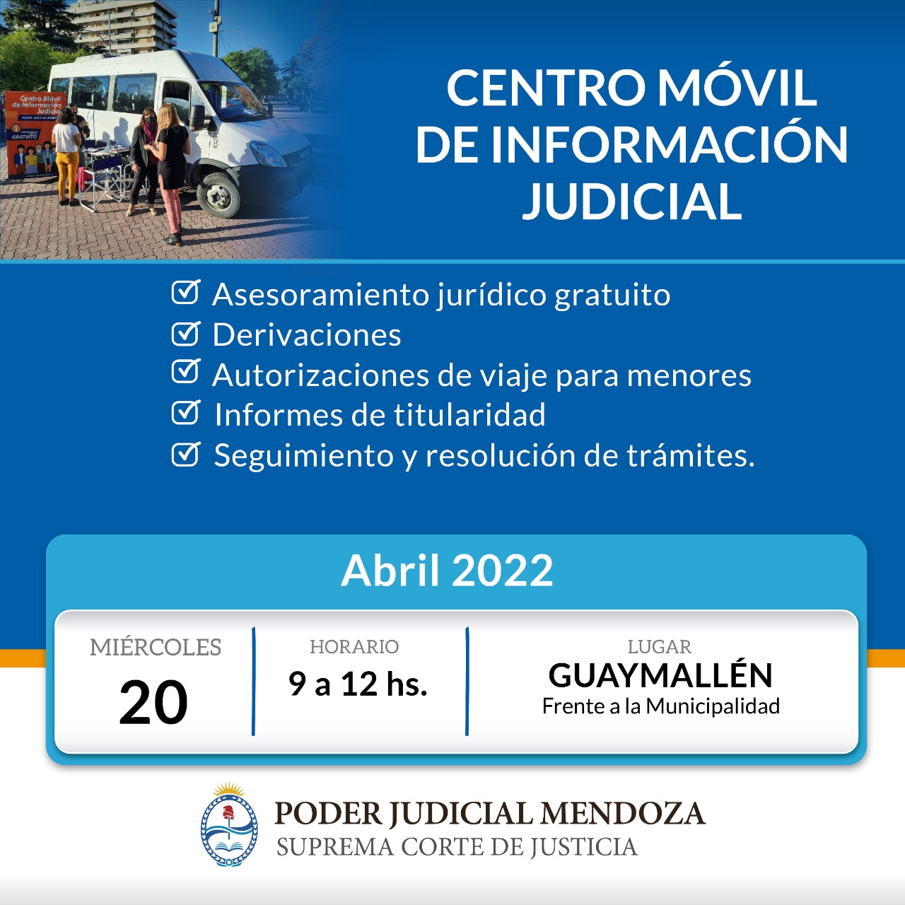 Centro Móvil de Información Judicial 20 de abril 2022