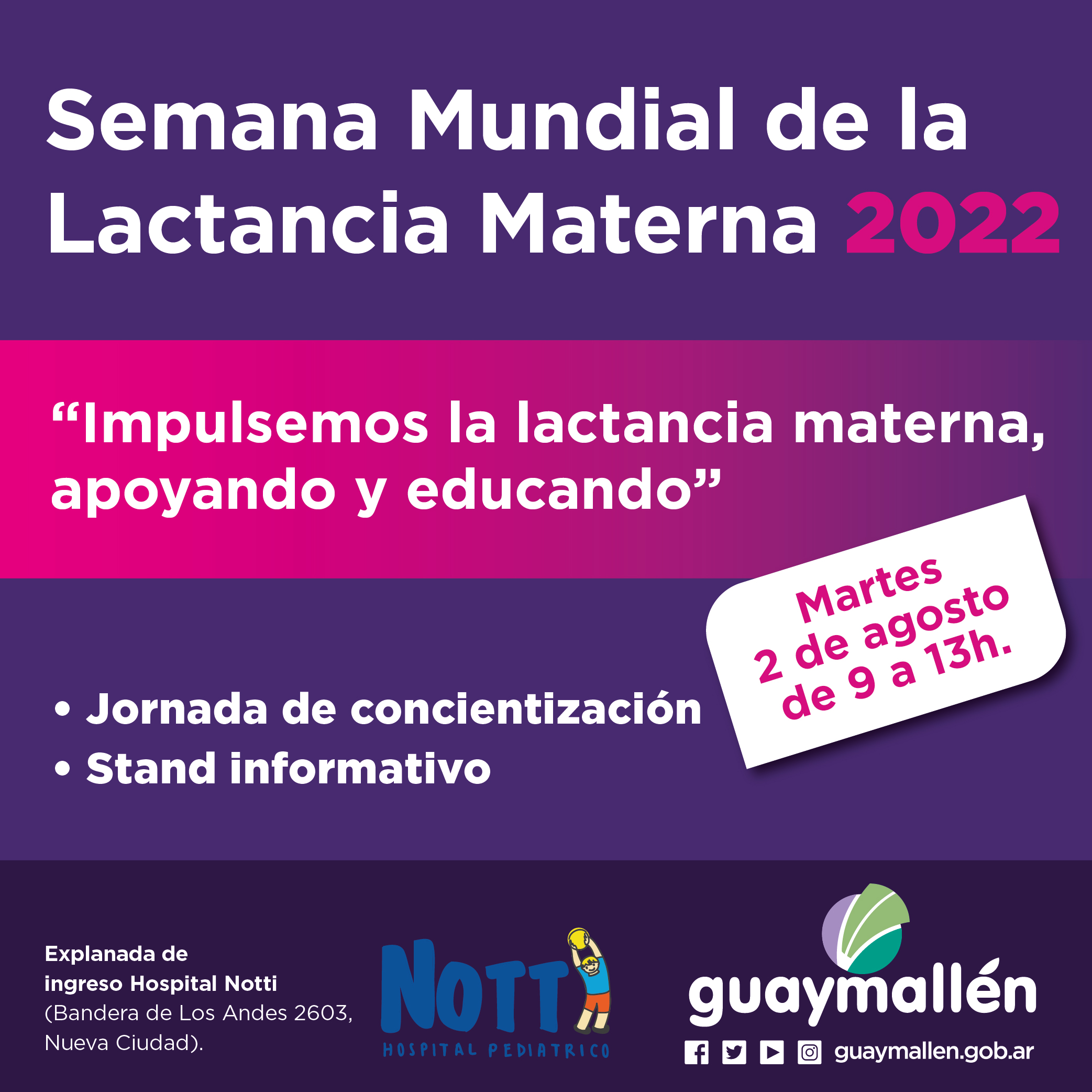 Concientización por la Semana Mundial de la Lactancia Materna