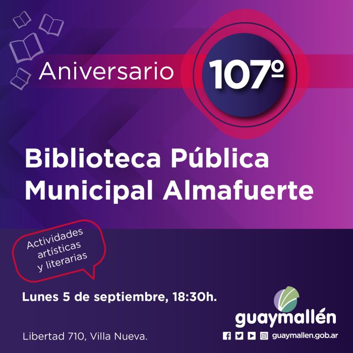 107 aniversario Biblioteca Almafuerte (placa)
