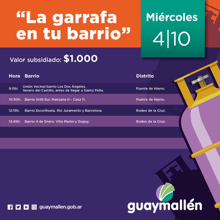 La garrafa en tu barrio 2023. 4 de octubre.