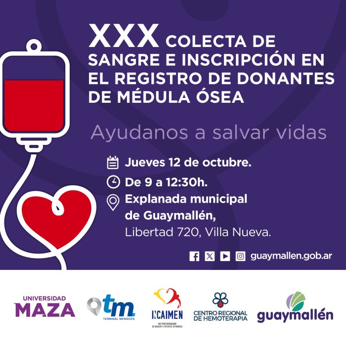 Colecta de Sangre e Inscripción en el Registro de Donantes de Médula Ósea.