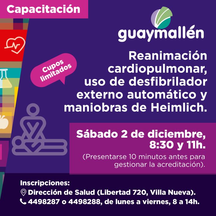 Curso de reanimación cardiopulmonar.