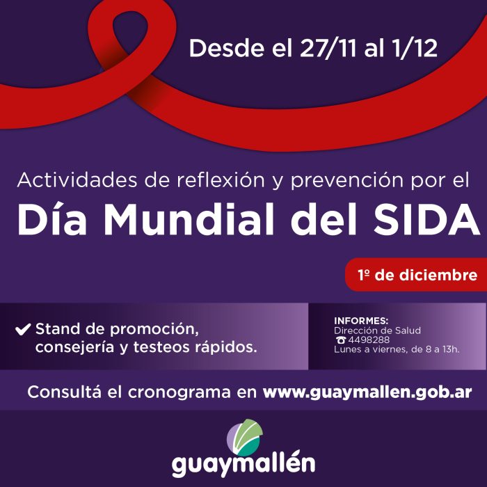 Prevención y reflexión por el Día Mundial del SIDA