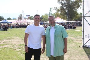 El intendente de Guaymallén, Marcos Calvente y el jurado, Gerardo Bake Off.