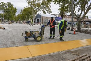 El último viernes se completaron las tareas de demarcación de la obra.